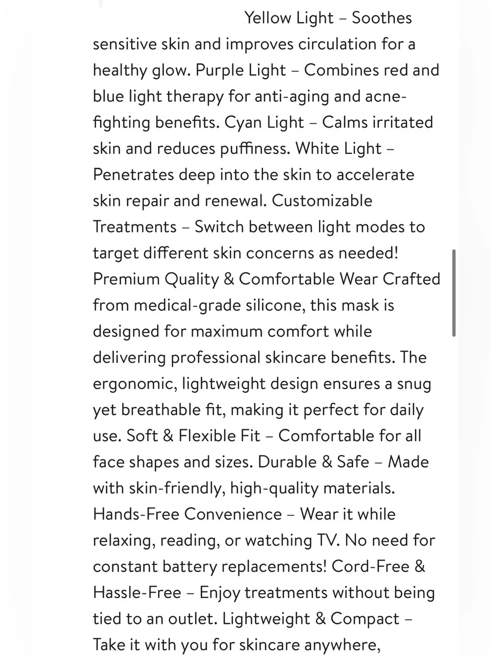 Pursonic | 7 Color LED Red Light Therapy Face Mask for Acne & Anti-Aging NWT 🏷️